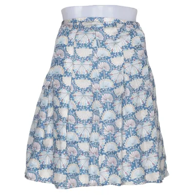 Skirt (Blue, White, Multicolored) from Kala Cotton, Silk