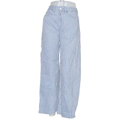 Jeans (Blue, White) from Pull & Bear Cotton