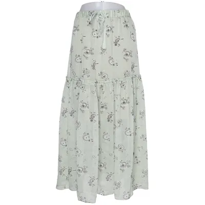 Maxi skirt (Green, Black, White) from Rue de Femme Elastane, Polyester