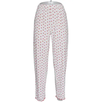 Pyjamasbukser (Hvid, Rød) fra Tex Elastan, Polyester, Viscose