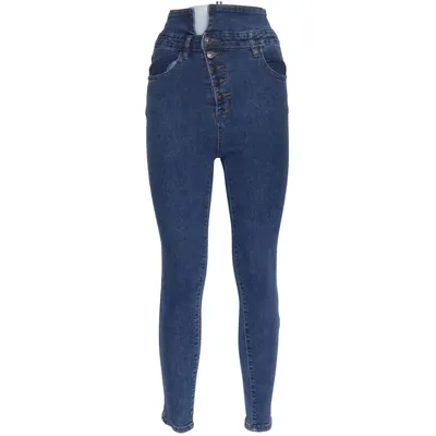 Jean (Bleu) de Elara Coton, Élasthane, Polyester