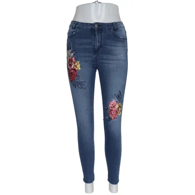 Jeans (Blue, Multicolored) from Mim Cotton, Polyester