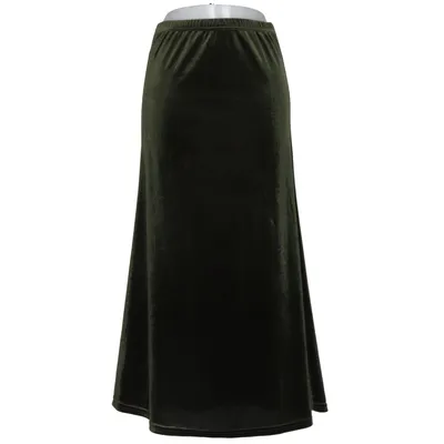 Långkjol (Grön) Elastan, Polyester