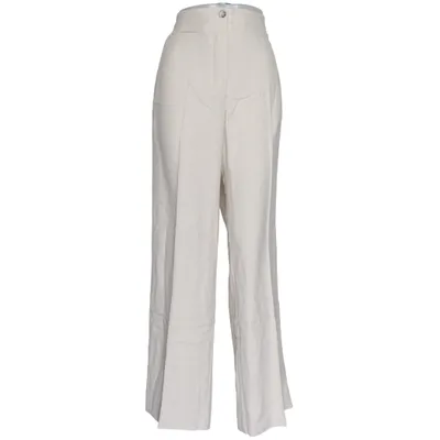Broek (Beige) van Second Female Linnen, Viscose