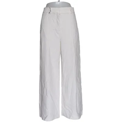 Pantalon patte d'éléphant (Blanc) de Zara Élasthane, Polyester, Viscose
