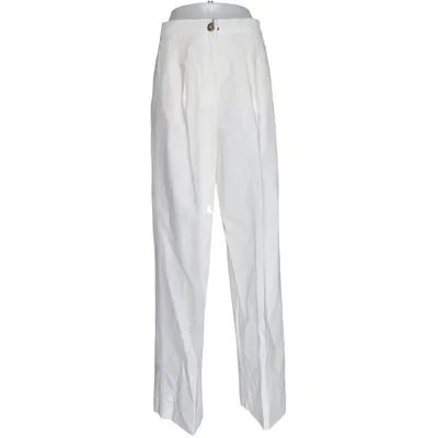 Palazzobukser (Hvid) fra Massimo Dutti Bomuld, Linned