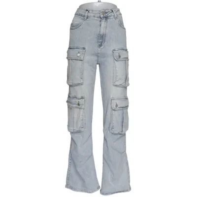 Cargo broek (Blauw) van Hello Miss Katoen, Elastaan, Polyester