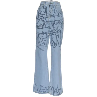 Jeans (Blå, Grå) Bomull, Polyester