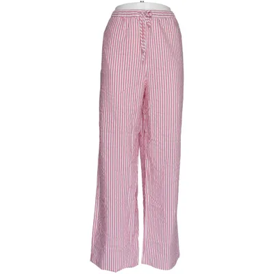 Pants (Pink, White) from Mango Elastane, Polyester, Viscose