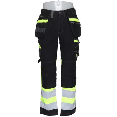 Arbetsbyxor (Svart, Gul, Silverfärgad) från Blåkläder Workwear Bomull, Elastan, Polyester