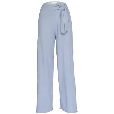 Pantalon patte d'éléphant (Bleu) de Bershka Élasthane, Polyester
