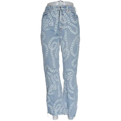 Jeans (Blå, Hvid) fra Queen Hearts Bomuld, Viscose
