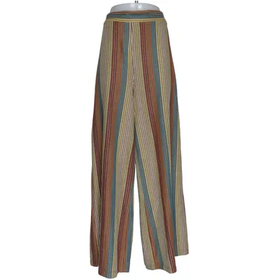 Pantalon patte d'éléphant (Marron, Jaune, Bleu) de King Louie Polyester, Viscose