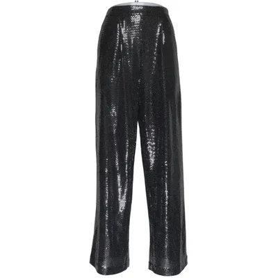 Byxor (Svart, Silverfärgad) från YAS Elastan, Metallfiber, Polyester