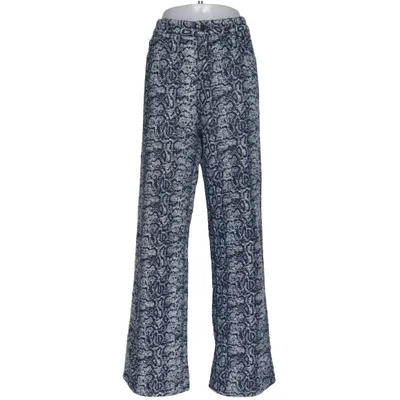 Pants (Blue, White) from H&M Edition Cotton, Polyester