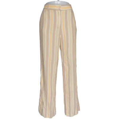 Pantalon patte d'éléphant (Beige, Jaune, Multicolore) de Mango Coton, Lin, Viscose