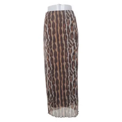 Långkjol (Brun, Flerfärgad) från Anthropologie Elastan, Återvunnen polyester