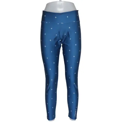 Træningsleggings (Blå, Hvid) fra Reebok Elastan, Polyester