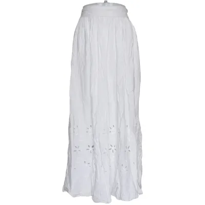 Jupe longue (Blanc) de H&M Conscious Collection Coton biologique