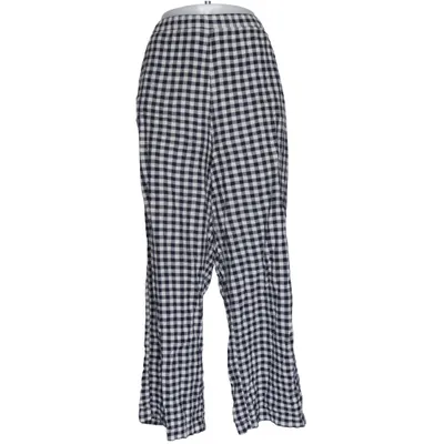 Bukser (Blå, Hvid) fra Uniqlo Bomuld, Viscose