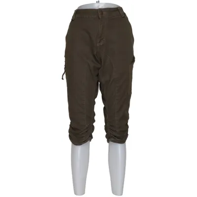 Pantalon cargo (Marron) de Denim Identity by Zizzi Coton, Élasthane, Polyester