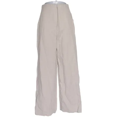 Pantalon patte d'éléphant (Beige) de Zara Coton, Lin