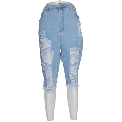 Jeansshorts (Blå) från American Bazi Bomull, Elastan