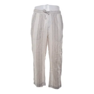 Byxor (Beige, Vit) från H&M Bomull, Linne, Polyester
