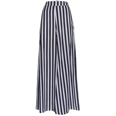 Palazzo broek (Blauw, Wit) van Aéryne Polyester