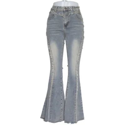 Jeans (Blå) från Romwe Bomull, Elastan, Polyester, Viskos