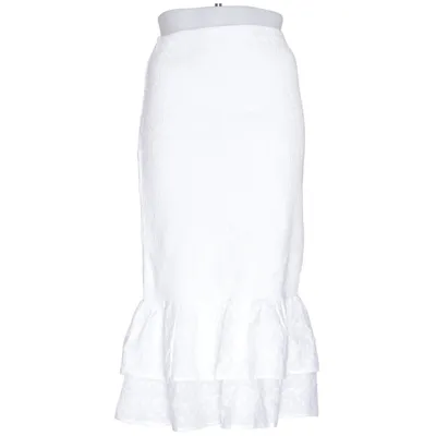 Jupe longue (Blanc) de Abercrombie & Fitch Coton