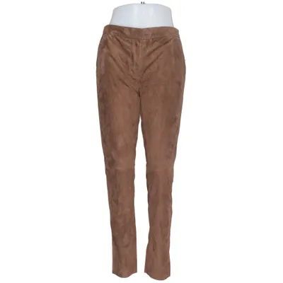 Pants (Brown) from Fadenmeister Elastane, Leather, Polyester