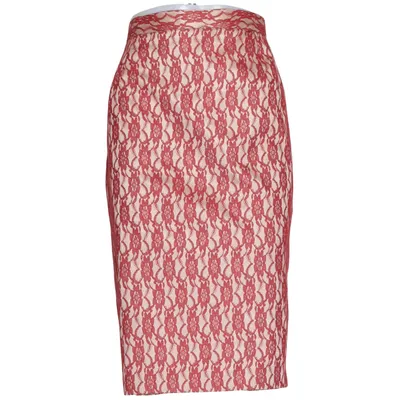 Jupe (Rouge, Beige) de Rainbow Élasthane, Polyester