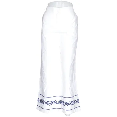 Palazzo pants (White, Blue) from Alba Moda Cotton, Linen