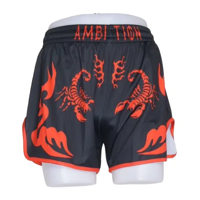 Kampsportsbyxor (Svart, Röd) från Ambition Polyester