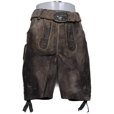 Lederhosen (Brun) från Spieth & Wensky Bomull, Skinn