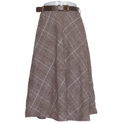 Skirt (Brown, White) from Shein