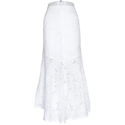 Jupe longue (Blanc) de Lindex Coton, Polyester