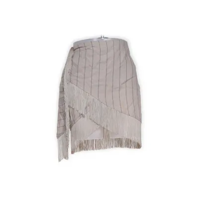 Omlottkjol (Beige, Svart) från Claire Rose x NA-KD Bomull, Linne, Polyester