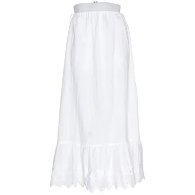 Långkjol (Vit) från Simone Bomull, Polyester