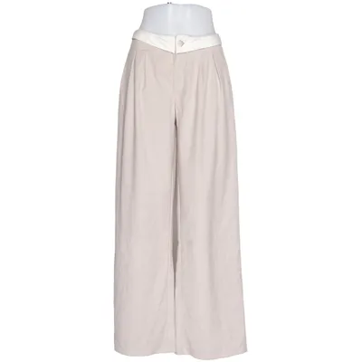 Pantalon patte d'éléphant (Beige) de Liebesglück Élasthane, Polyester, Viscose