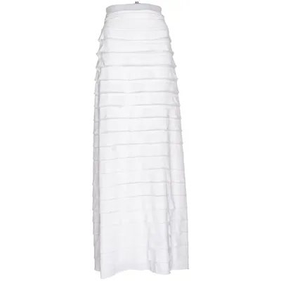 Maxi skirt (White) from Studio M Elastane, Polyester, Viscose
