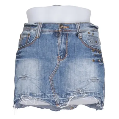 Denim skirt (Blue) from Authentic Style Cotton