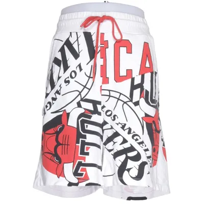 Basketshorts (Hvid, Rød, Sort) fra NBA Bomuld