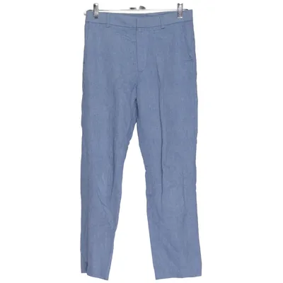 Suit pants (Blue) from H&M Cotton, Linen, Polyester