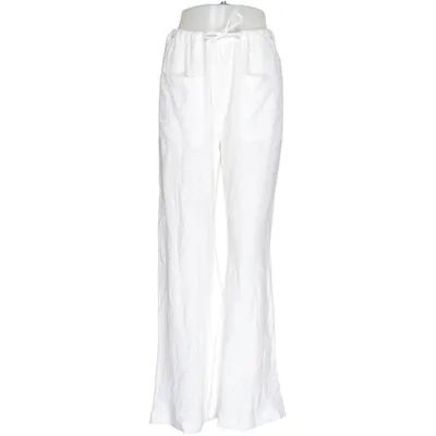 Pantalon patte d'éléphant (Blanc) de Hannes Roether Coton