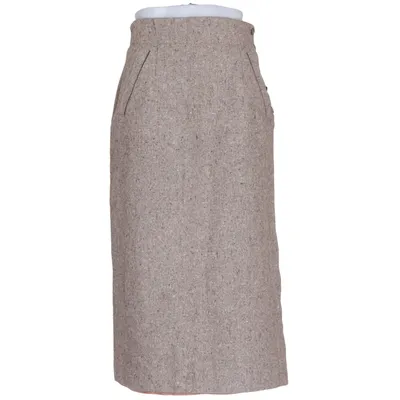 Kokerrok (Bruin) van Getti by Lena Liljegren Polyester, Viscose, Wol