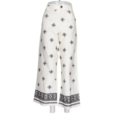 Palazzo pants (White, Black) from Zara Linen, Polyester, Viscose