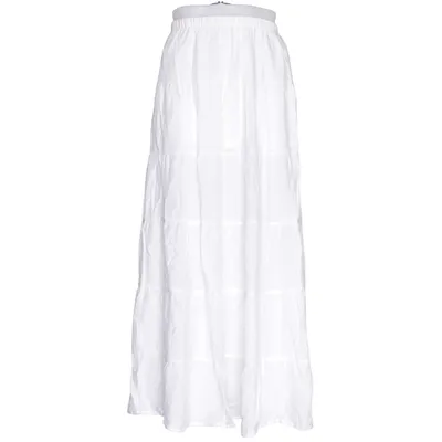 Maxi skirt (White) from Bershka Viscose