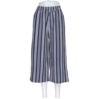Palazzobyxor (Blå, Vit) från E&D Elastan, Polyester, Viskos